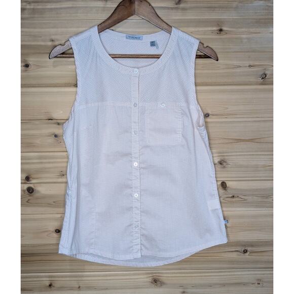 Toad&Co top womens Medium Pink Striped Panoramic Tank Outdoor - Picture 1 of 12